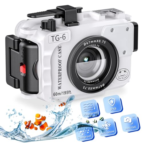 Amazon | Olympus TG-6用水中カメラハウジング、2層シール&リーク