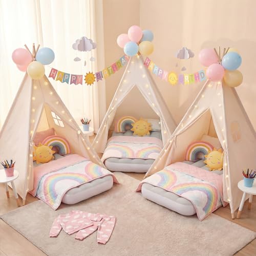 wilwolfer 6 Pack Kids Teepee Tents