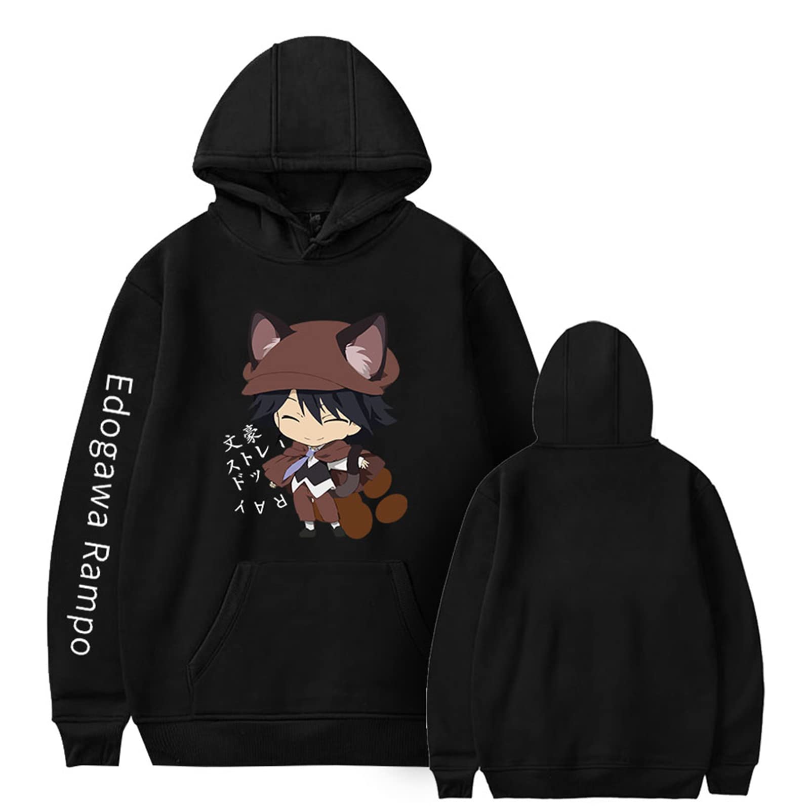Xhomeshop Women's #06 Anime Bungo Stray Dogs Kawaii Sweatshirts Osamu Dazai Pullover With Hooded Chuuya Nakahara Hoodies Edogawa Ranpo Cosplay Sweatshirts Cute Fans Clothing Medium