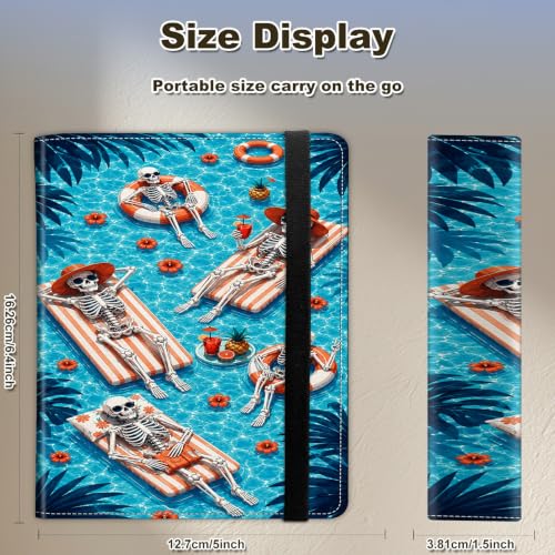 Image of Photo Album 4x6 120 Photos with Strong Elastic Band, Vacation Skeletons | Large Capacity Premium Leather Picture Album, Portable Wallet Albums Photo Book for Family Anniversaries Wedding Baby