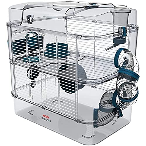 Zolux Cage pour Hamster, Souris, Gerbille ''RODY 3'' Duo, Bleu