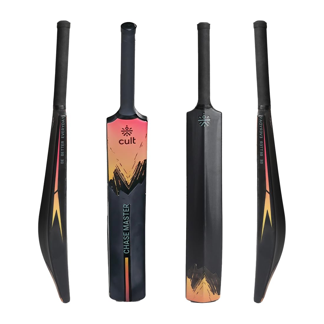 Cult Chase Master Cricket Bat for Kids & Beginners – Lightweight 825–850g Plastic Cricket Bat for Indoor & Outdoor Play, Safe Non-Slip Grip, Durable All-Round Bat for Backyard Practice