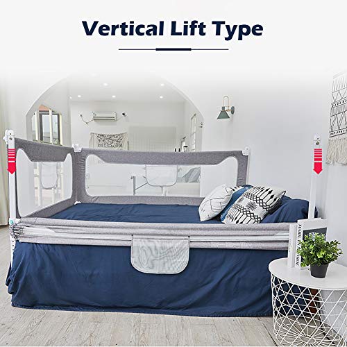 Bed Rails for Toddlers Infants Safety Guardrail Extra Long Baby Bed Rail Guard for Kids Twin, Double, Full-Size Queen & King Bed (1Side(79\" Lx27 H))