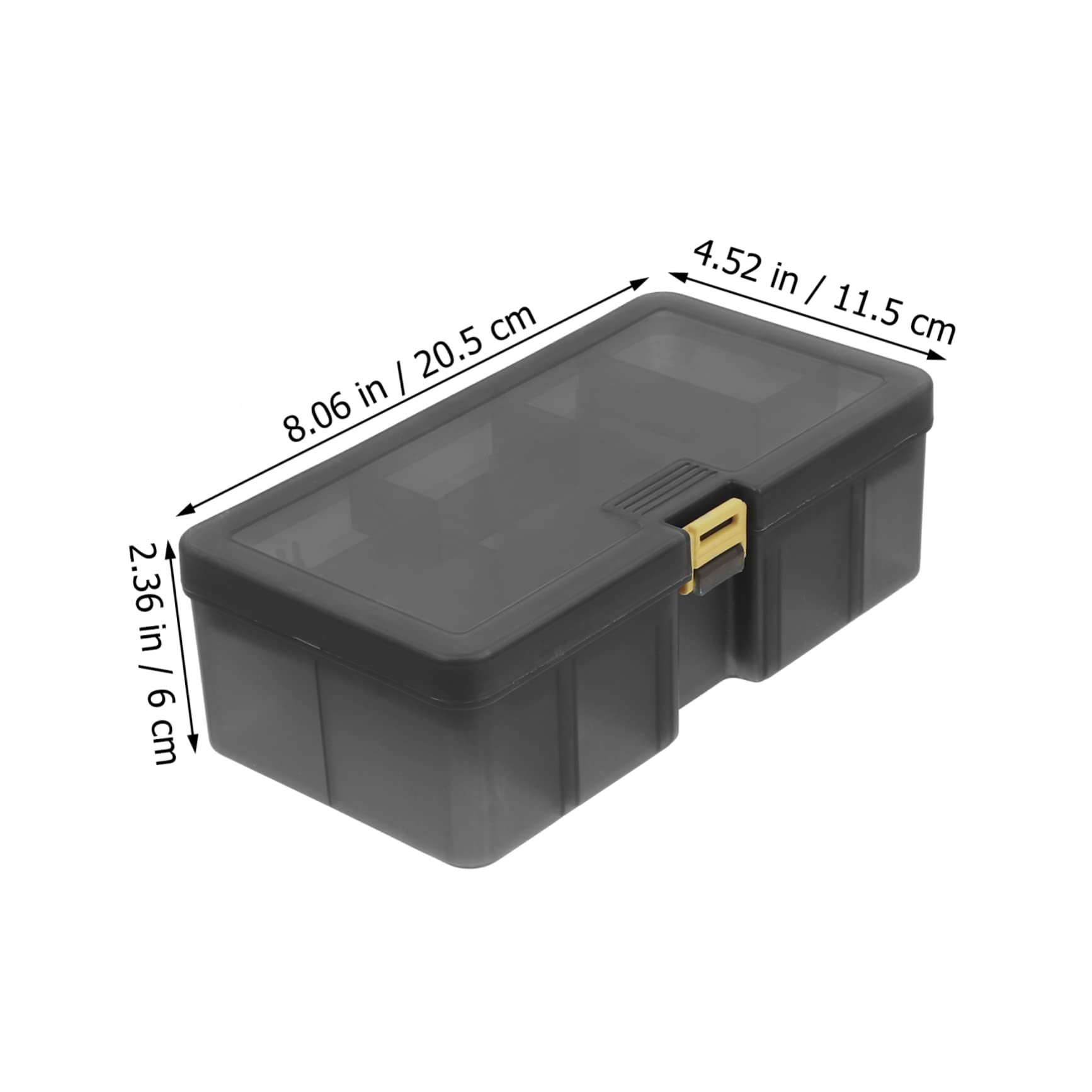 Toyvian 1Pc Fishing Baits Storage Case Double Layer Fishing Box with Removable Dividers Durable Material Lightweight and Portable Organizer for Fishing and Accessories