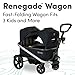 BOB Gear Renegade Canopy Stroller Wagon with 3 Seats, 5-Point Harness System, All-Terrain Tires, and Push and Pull Handle, Nightfall