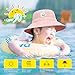Asufegucd 2Pcs Parent-Child Sun Hat,Smile Face UPF 50+ Toddler Bucket Hat for Mother&Baby Boys Girls Beach Hat (9 Months, 24 Months) White