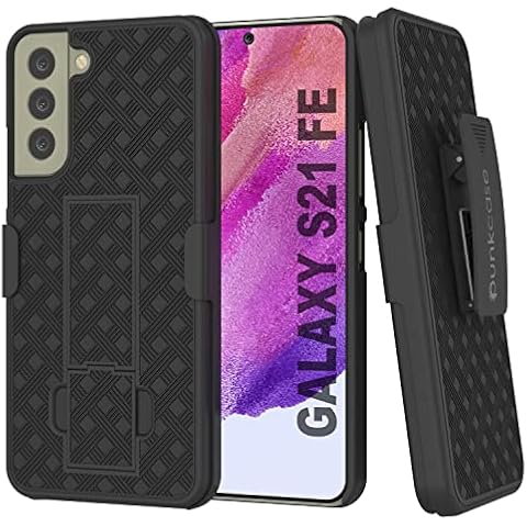 PunkCase Galaxy S21 FE Holster Case with Kickstand Cover