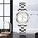 MASTOP Women's Classic Fashion Silver Stainless Steel Watches Waterproof Date Luminous Lady Dress Wrist Watch (8824 Silver)