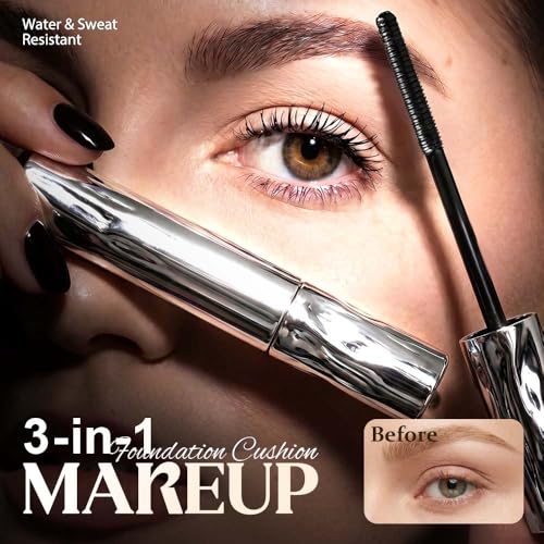 Image of Metal Wand Waterproof Mascara Quick Drying Volumizing Lengthening,2PCS | Smudge-Free, Long Wear, Natural 3D Lashes, Curling Formula, Daily & Travel Use
