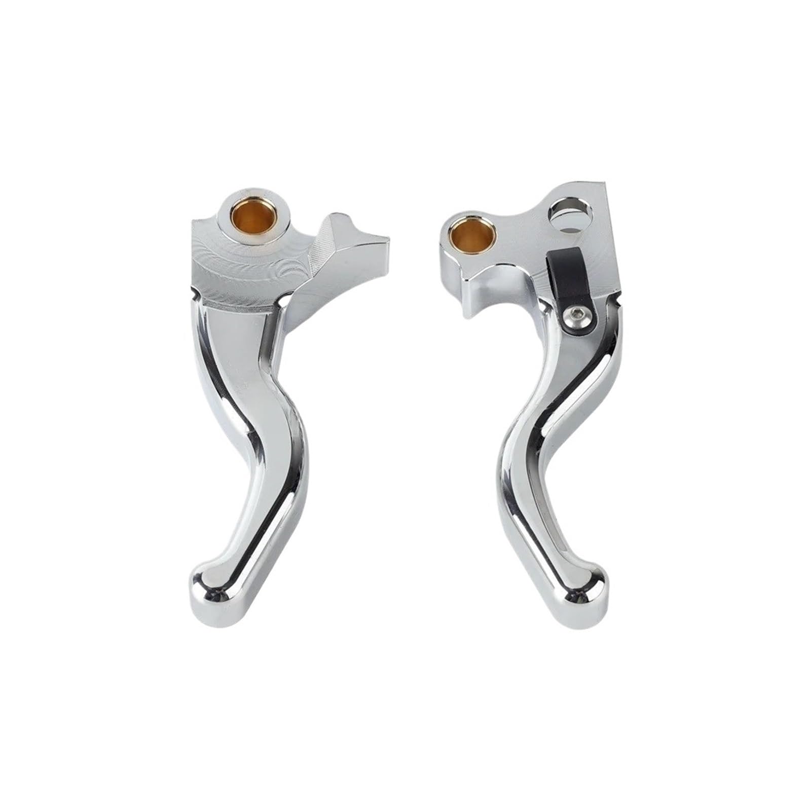 Wkdyriwo 2-Finger Chrome Finger Brake Clutch Lver Motorcycle Short Hand Levers For Har&Ley Dyna Fxds Fxdf Fxdl Fxdb Fxdc Fxd Fxdx Fld Fxdwg Low Rider S Motorcycle Brake Clutch Levers