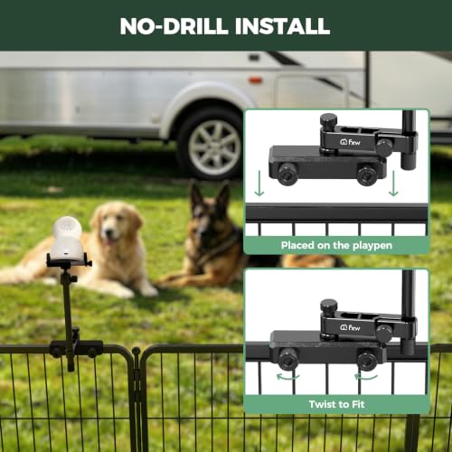 Image of FXW Instant Dog Playpen with Camera Mount, 45 inch H, 16 Panels for RV Camping
