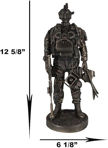 Miniatura 3 de Ebros Gift Gran sello militar de la Armada Anfibia, misión de ataque con aletas y engranajes de buceo, estatua de 12.75 pulgadas de alto de la