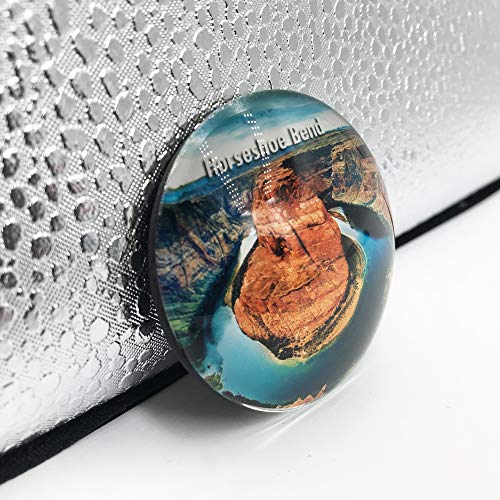 Imán de nevera 3D Horseshoe Bend vidrio cristal miniatura 6