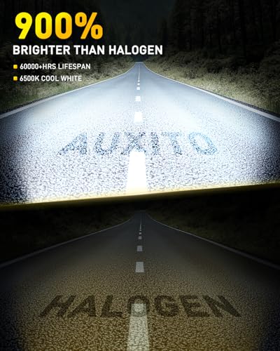 Image of AUXITO H7 /H7ll Bulbs, 44,000LM 900% Super Brighter, 6500K Cool White, 1:1 Mini Halogen Size H7 /H7ll Fog Lights with Cooling Fan, Plug and Play, Pack of 2