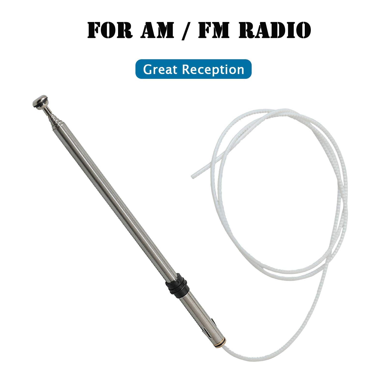Anina Car Power Antenna Mast Compatible with 1990-1996 Toyota Camry-Celica-MR2-Vienta-Holden Apollo for AM/FM Radio Reception 86337-06010