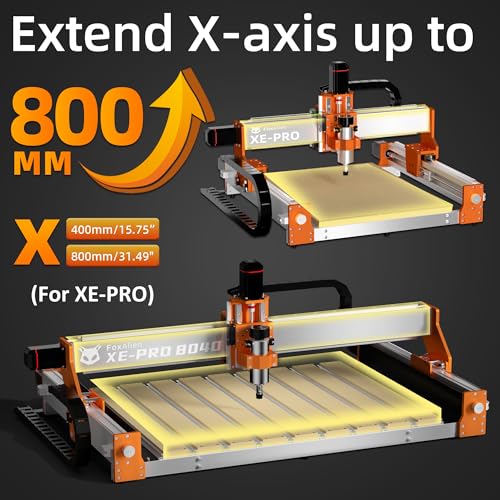 FoxAlien XE-PRO 8040 X-axis Extension Kit with Upgraded Hybrid Spoilboard Worktable, Compatible with XE-PRO CNC Router Machine - Image 2