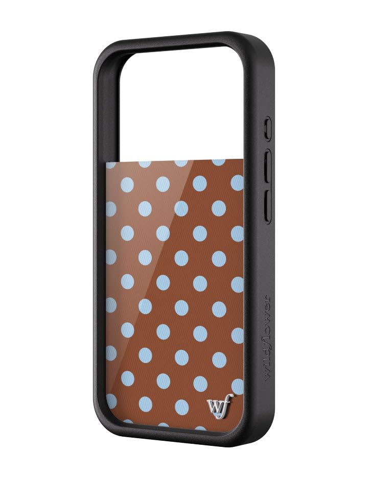 Image of Wildflower Cases - iPhone 17 Pro Compatible - Polka Dots | Brown and Blue