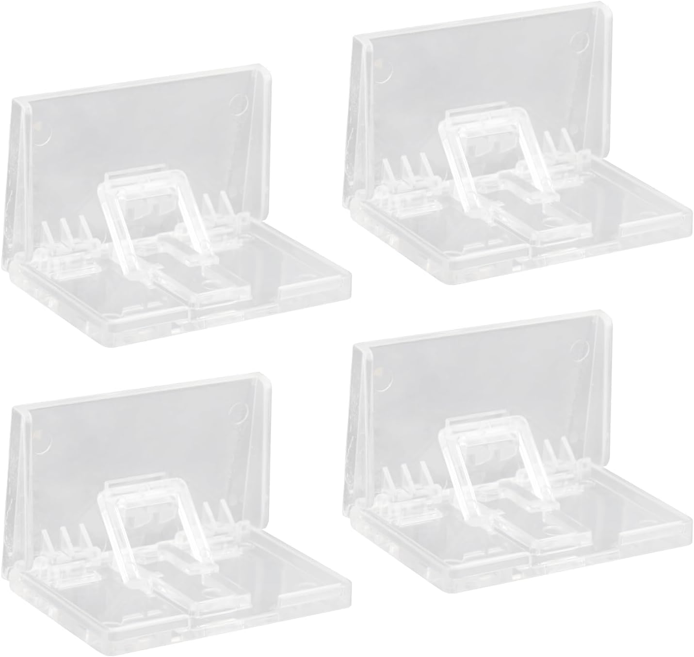 Upgraded 4 Pcs Glass Sliding Door Lock with Triangle Buckle, Extra Strong Adhesive Child Safety Window Locks for Windows, Patio Doors, Cabinets, No Drill Installation, Pet Proof Home Security