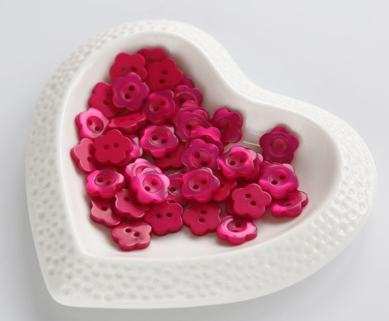 1/2 inch (12.5mm) Flower Shape Buttons for Sewing Shirts Hotpink Resin Buttons for DIY Crafts Projects Scrapbooking Pack of 150 pcs - Image 2