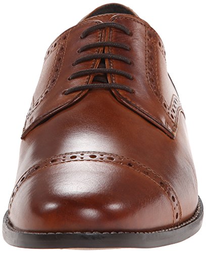 Nunn Bush Men's Norcross Cap Toe Oxford, Cognac, 11.5 Wide #TOP1