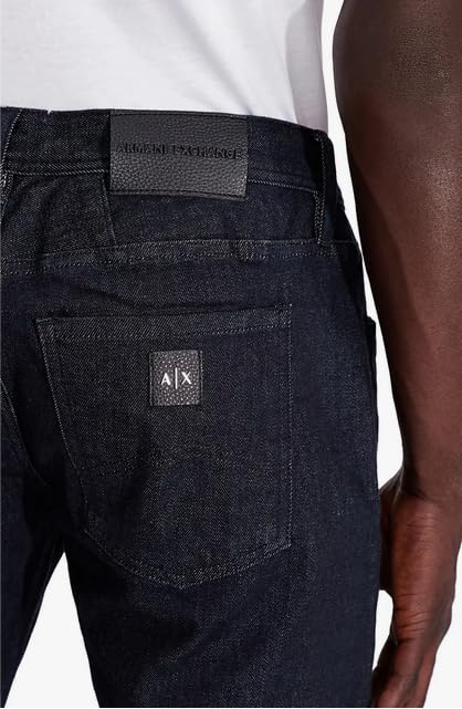 Armani Exchange Men's 5 Pocket Slim Denim Dark Rinse2
