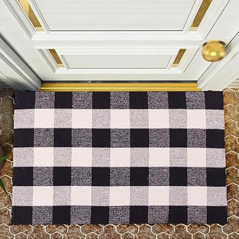 Tapis à Carreaux RAJRANG en Coton Cover