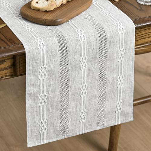 Artoid Mode Runner da Tavolo Stile Rustico Casa di Campagna Grigio Chiaro 33x243 cm, Cucina Tavolo Compleanno Vintage Interno Vacanza Festa Decorazione