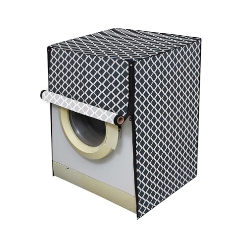Image of Lithara Front Load Fully Automatic Washing Machine Cover for LG, Samsung, IFB, Whirlpool, Suitable for 7 kg & 7.5 KG - Waterproof, Dustproof Cover (Print-11)