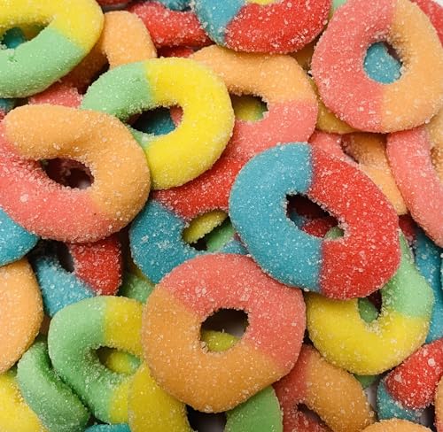 FirstChoiceCandy Gummy Rings (Neon, 2 Pound (Pack of 1))