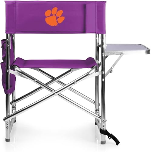 Miniatura 4 de PICNIC TIME NCAA Clemson Tigers - Silla deportiva con mesa auxiliar, silla de playa, silla de campamento para adultos