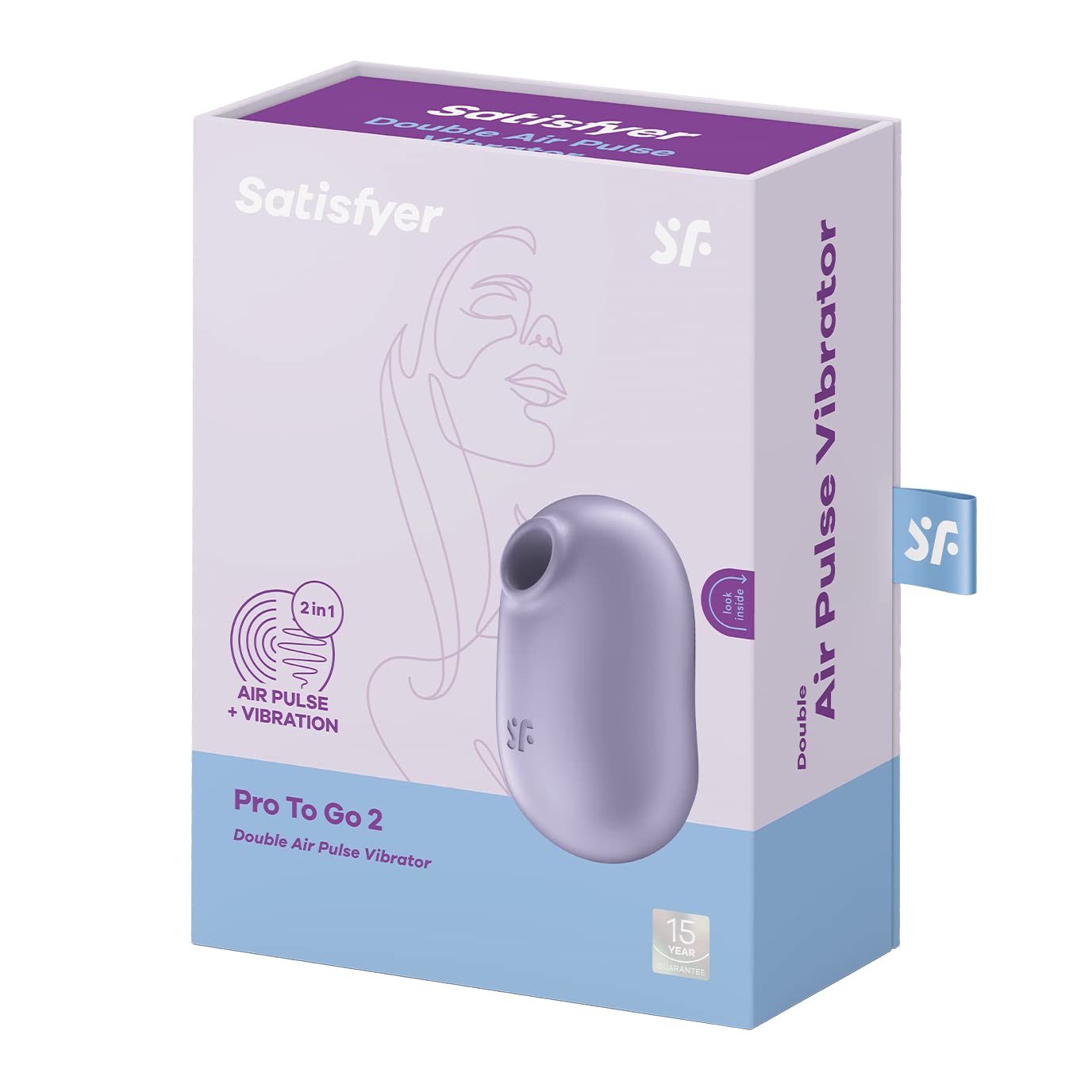 Satisfyer Pro To Go 2 Vibratore | Doppio Motore | Compatto e ricaricabile | Impermeabile (IPX7) | Vibratori a Onde di Pressione in Rosso | Sex Toys per Donne
