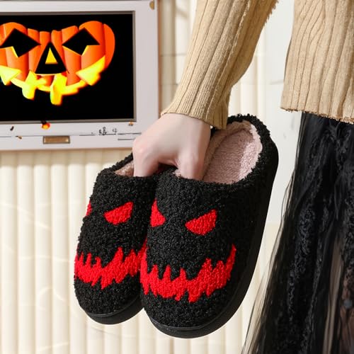 Image of Halloween Christmas Slippers Holiday Slipper House Shoes Home Slipper for Women Fuzzy Outdoor Indoor Bedroom Slippers
