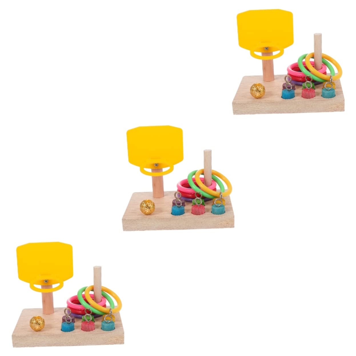 Mipcase 3juegos Juguete para Aves De Jaula De Baloncesto Juguete De Entrenamiento Interactivo para Periquitos y Diversión y Ejercicio Aves