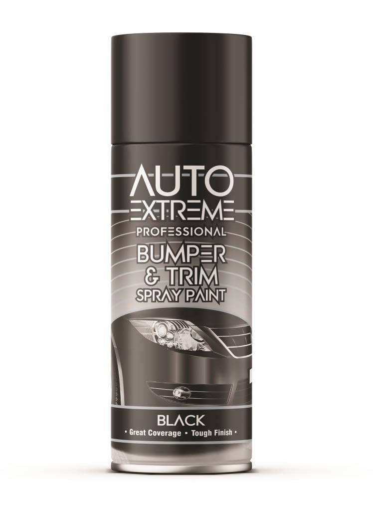 RAPIDE Auto Extreme AX Bumper & Trim Spray Paint Black 400ML | Ideal for Refreshing & Customizing Bumpers & Trim | Long-Lasting, Chip & Fade Resistant | Smooth Satin Finish