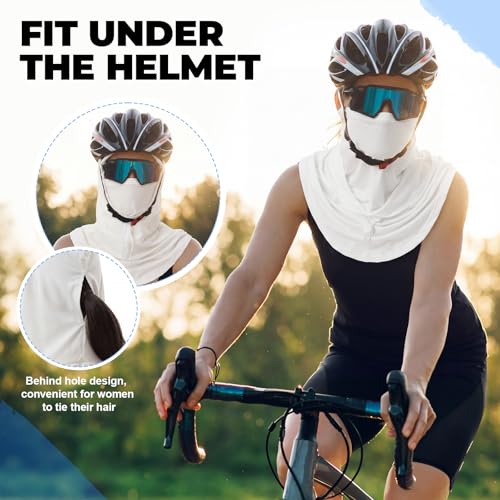 Image of Funtery 4 Pack Cooling Balaclava Face Mask UV Protection Breathable Full Head Hood for Men Women Cycling Fishing Motorcycle