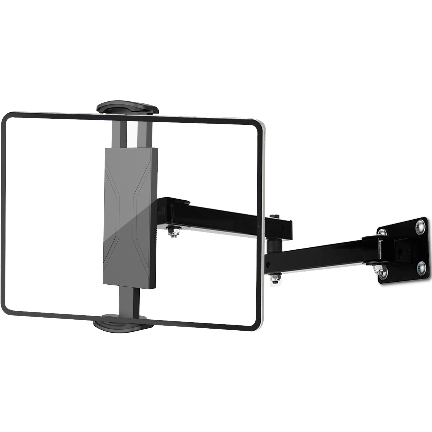 Soporte de pared para tableta, soporte de pared extensible de aluminio para iPad, rotación de 360°, soporte de pared universal ajustable para tableta para negocios y hogar inteligente, compatible con