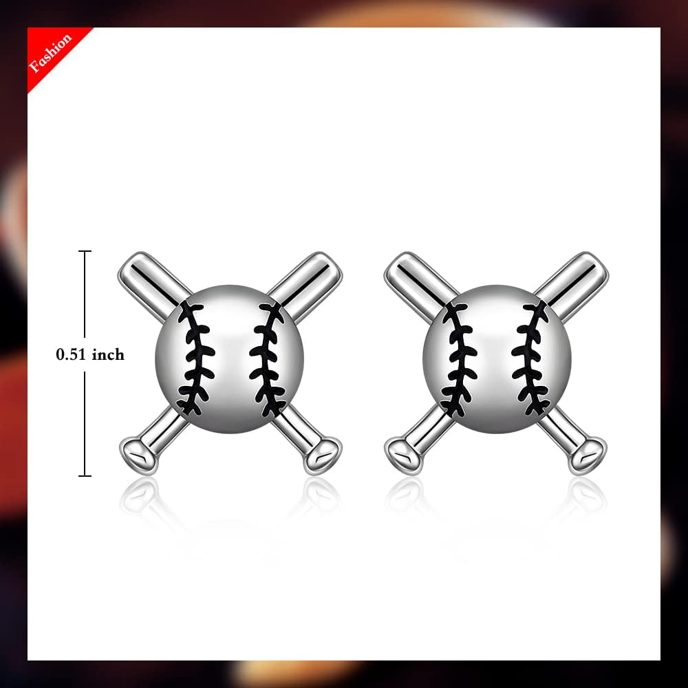 Baseball Earrings Softball Earring for Women Sterling Silver Ball Stud Earrings Sports Accessories Jewelry Fans Gift - Image 7