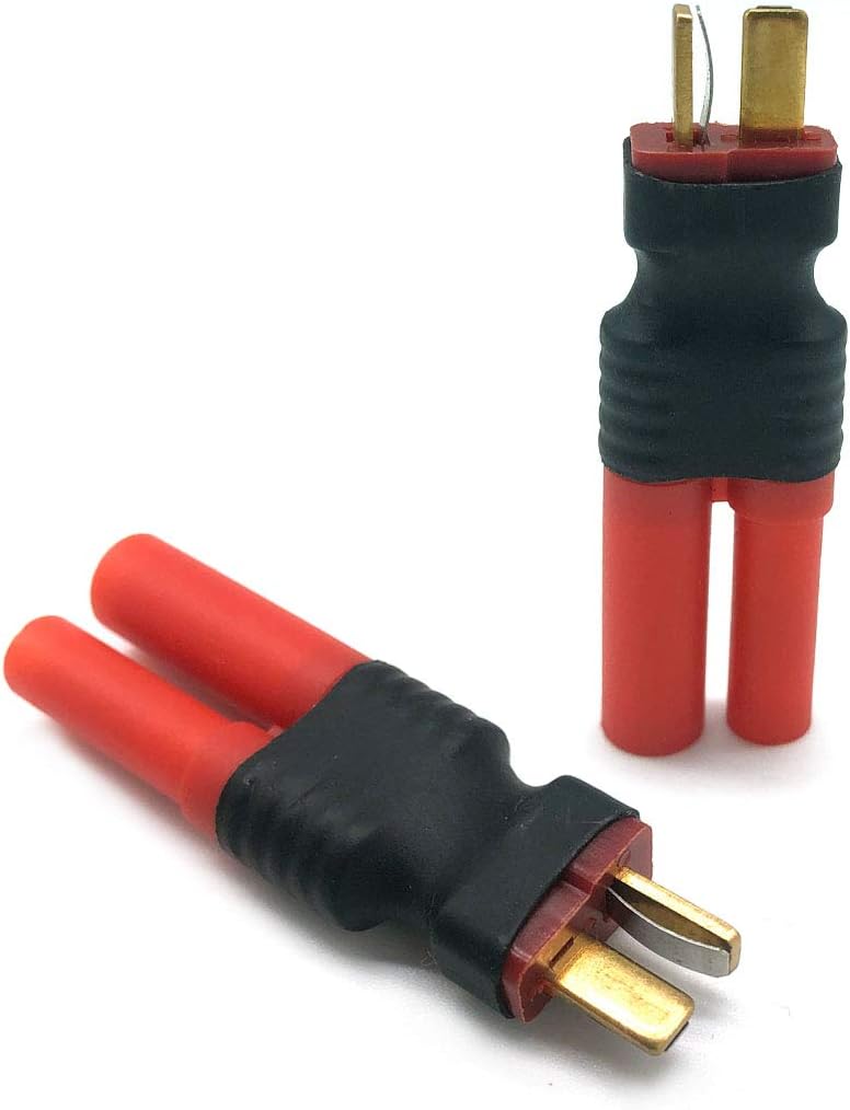 FLY RC 5pcs T Male to HXT 4mm Connector No Wires RC LiPo Battery Connector Adapters for Redcat RC Cars Trucks Crawlers Buggies