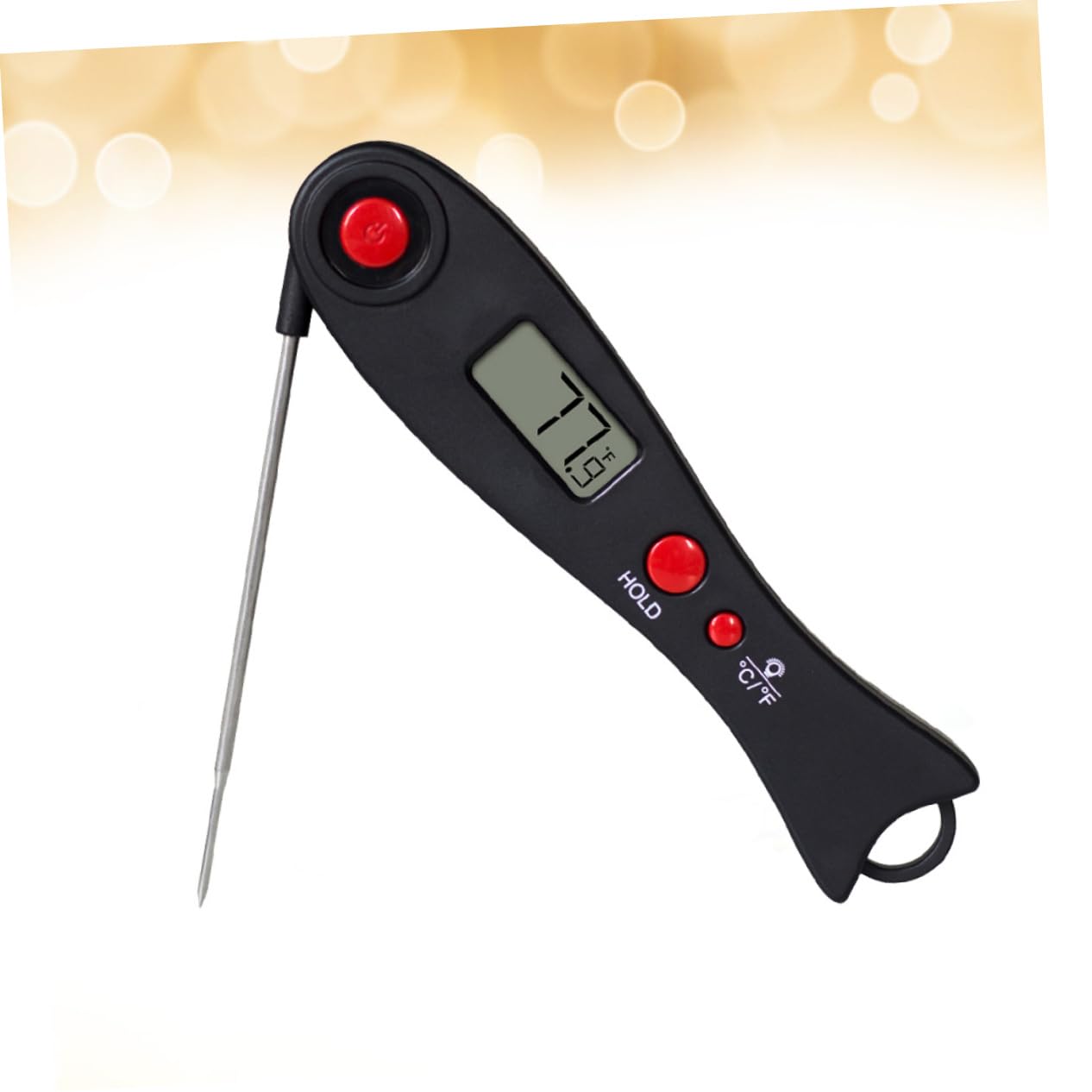 Zerodeko Termometro Digitale Lettura Istantanea Sonda Display Lcd Misuratore Temperatura Per Carne Grigliate e Barbecue Abs Ecologico