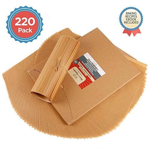 Parchment Paper Baking Sheets by Baker’s Signature | Precut Silicone Coated & Unbleached