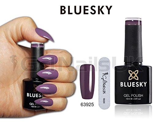 Bluesky 63925 Autumn Winter Mauve Purple Nail Gel Polish UV LED Soak Off PLUS 1 Gelnailsuk Nail File