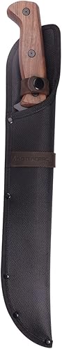 Miniatura 4 de MOTEECRAG Machete Tactical - Cuchillos tácticos de hoja fija de acero inoxidable con mango de nogal de madera dura con funda para cortar, dividir y