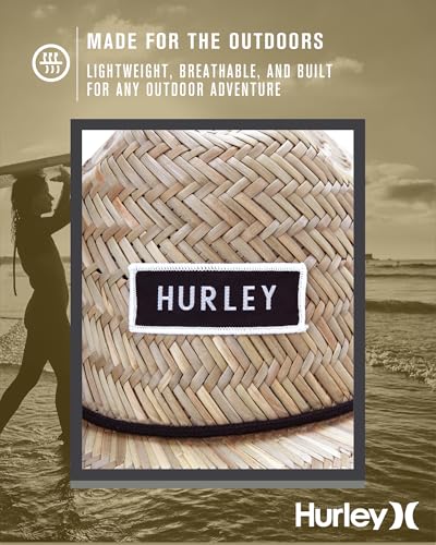 Image of Hurley Men's Straw Hat - Bayside Lifeguard Straw Sun Hat