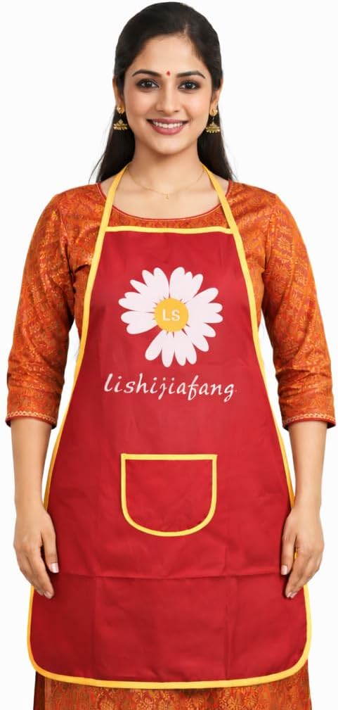 Multipurpose Kitchen Apron with Front Pocket,Free Size, Waterproof Cooking Apron for Home, Restaurant, Cafe, Salon