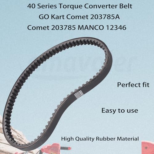 Image of 40 Series Torque Converter Belt Aftermarket Replacement Accessory Fit for Go Kart Comet 203785A 203785 MANCO 12346 Reinforced Go Cart Drive Belt.