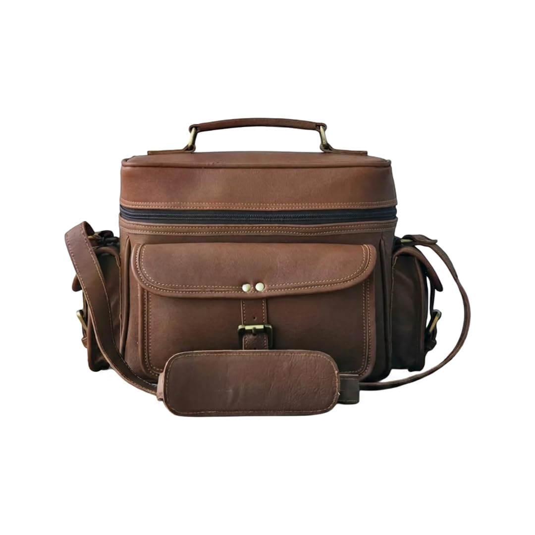 Bolsa de cuero para cámara, vintage, para hombres y mujeres, sin espejo y pequeñas cámaras réflex digitales, bolsas para fotógrafos