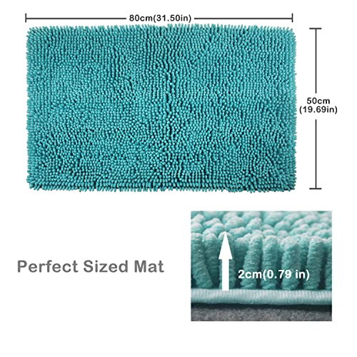FCSDETAIL rutschfeste, Hochflor Badteppiche 50X80 cm, Maschinenwaschbare Badematte, Badvorleger mit Wasserabsorbierenden… – Bild 3