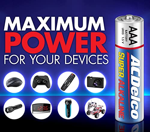 Acdelco 48-Count Aaa Batteries, Maximum Power Super Alkaline Battery, 10-Year Shelf Life #TOP3