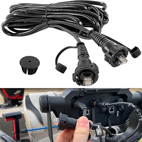 Image of Marine Network Cable Rj45 (010-10551-00) 20ft with Split Connector and Waterproof Cap Fits for Garmin Navigation Screen Devices