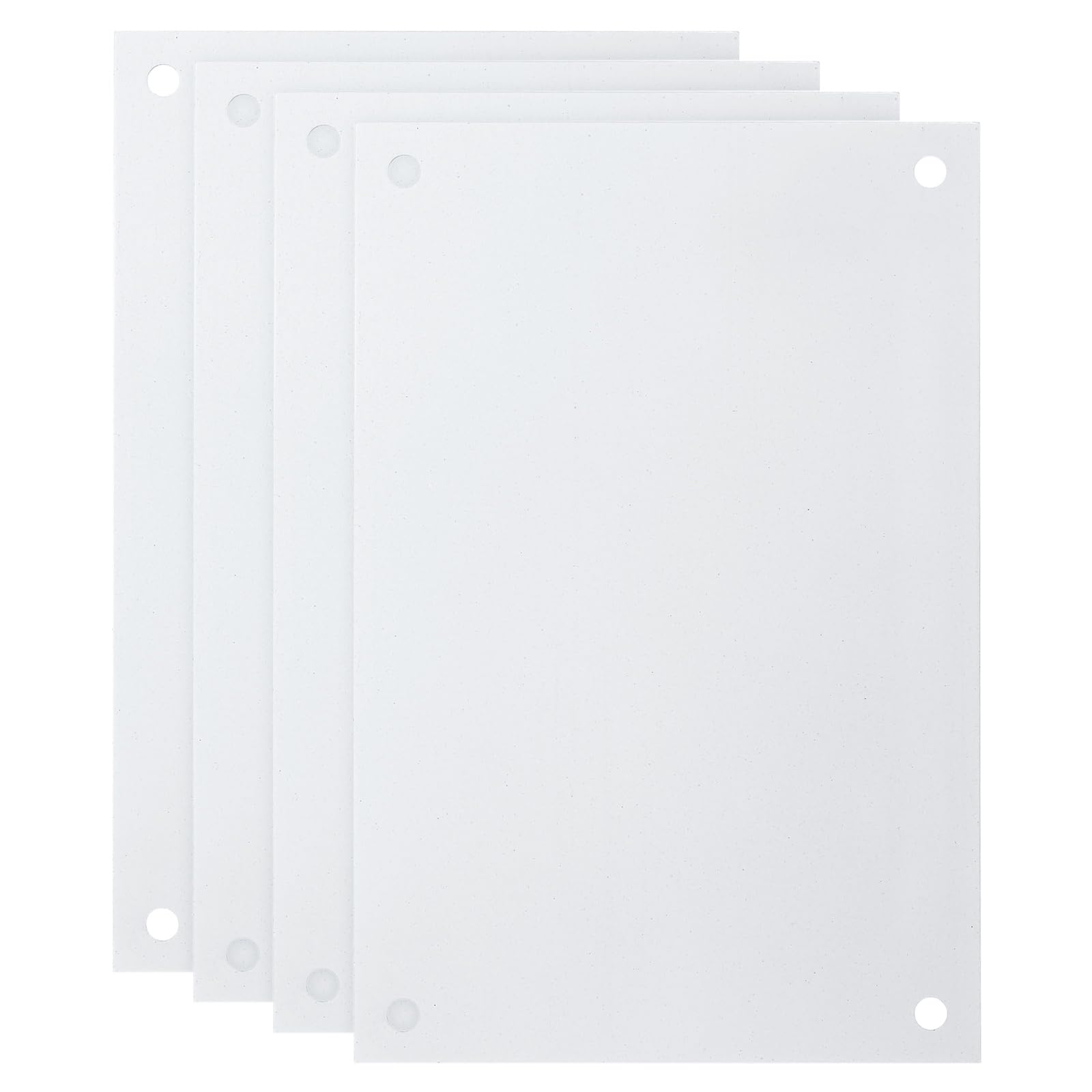 PATIKIL 4 Pcs White Blank Metal Sign, 11.8x7.9" Blank Sublimation Aluminum Signs Write-On Printed Easy Mounting for Heat Transfer Customized Personalized Signs(0.04" Thickness)